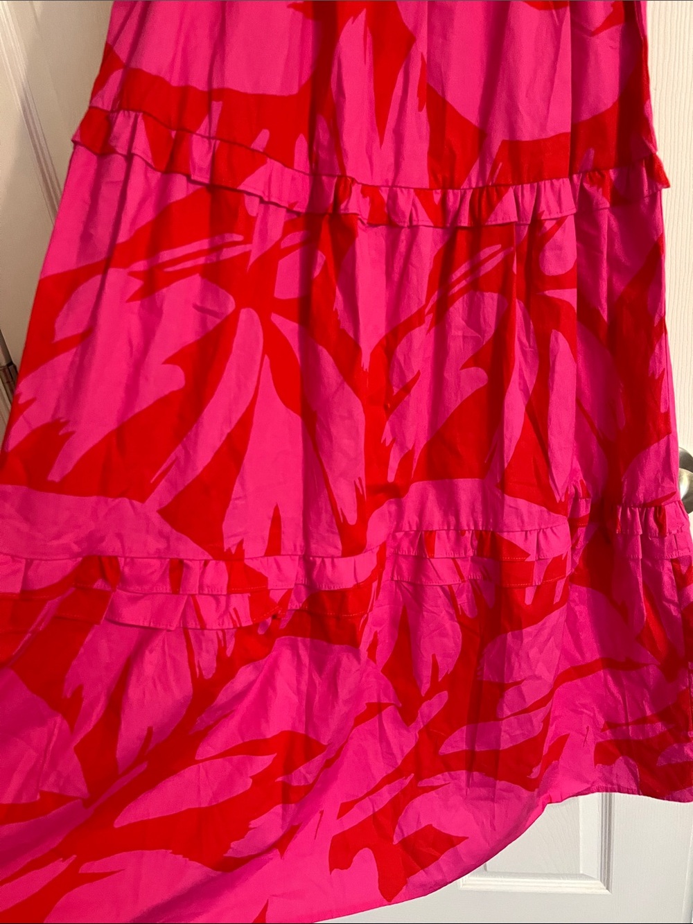 Sugarlips Jolene Abstract Palmer Poplin Tiered Maxi Dress - Picture 5 of 9